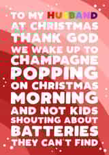 Funny Christmas Card - Husband - LGBTQ+ created by Pickled Prints