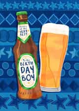 Classic Birthday Card - Birthday Pint created by Evie Warren Illustration