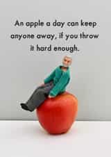 Funny Get Well Card - An Apple a Day created by Bold & Bright Cards