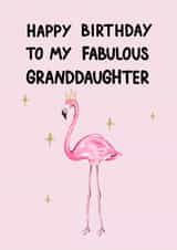 Classic Birthday Card - Fabulous - Granddaughter created by Naughty Nice