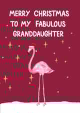 Cute Christmas Card - Fabulous Granddaughter created by Naughty Nice