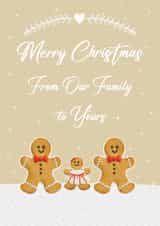Cute Christmas Card - Our Family to Yours - LGBTQ+ - Two Dads and Daughter created by Mo&Co