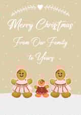 Cute Christmas Card - Our Family to Yours - LGBTQ+ - Two Mums and Daughter created by Mo&Co