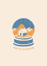 Pretty Christmas Card - Snow Globe created by Lydia Ellen Greaves