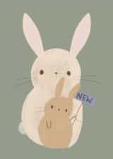 Cute New baby Card - Bunnies created by Vicky Carpenter
