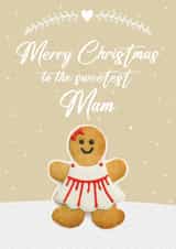 Cute Christmas Card - Mam - Gingerbread created by Mo&Co