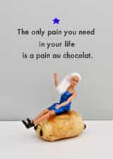 Funny Thinking of You Card - Pain Au Chocolat created by Bold & Bright Cards