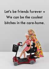 Cute and Funny Friendship Card - Coolest Bitches in the Care Home created by Bold & Bright Cards