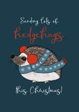 Cute hedgehog Christmas card for animal lovers! created by Her Joyful Heart