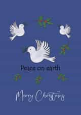 Beautiful and classical dove Christmas card design for all. created by Her Joyful Heart