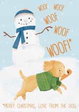 Funny Christmas Card - From the Dog created by Ink and Tot