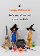 Funny Halloween Card - Scare the Kids created by Bold & Bright Cards