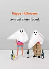 Funny Halloween Card - Sheet Faced created by Bold & Bright Cards