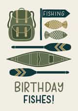 Fishing Birthday Card - Birthday Fishes! created by The Lettering Tree