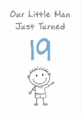 Cute Birthday Card - Son - Little Man - 19th created by @MisterDave