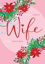 Traditional Christmas Card - Lovely Wife created by The Boy and the Bear