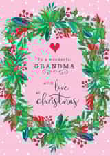 Traditional Christmas Card - Grandma Wreath created by The Boy and the Bear