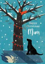 Cute Christmas Card - Mum - Dog and Squirrel created by Rocket68