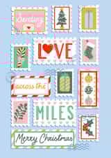 Pretty Christmas Card - Postage Stamps - Across the Miles created by Jessie Maeve Studio
