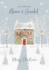 Pretty/Traditional Christmas Card - Nanna and Grandad created by Rebecca Prinn