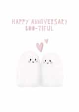 Funny Christmas Card - Ghosts - Boo-tiful created by Giddy Kipper