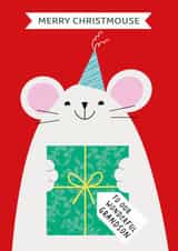 Cute Christmas Card - Grandson - Mouse created by Paper Heart Designs