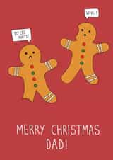 Funny Christmas Card - Dad - Gingerbread created by Pen and Puns