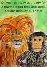 Cute and funny birthday card for friend / significant other created by Julia Herd