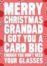 Funny Christmas Card - Grandad - Big Enough Card created by Naughty Nice