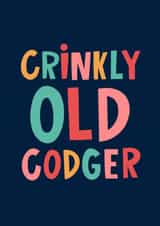 Cheeky Birthday Card - Crinkly Old Codger created by Lucy Maggie Designs