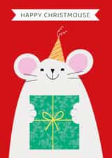 Cute Christmas Card - Christmouse Pun created by Paper Heart Designs