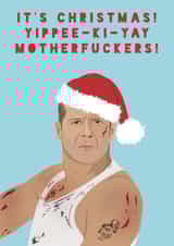 Funny Christmas Card - Die Hard - John McClane created by Lucy Maggie Designs