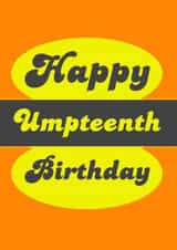 Retro style Happy Birthday card - Umpteenth birthday created by crackerjack