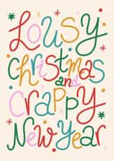 Funny Christmas Card - Lousy and Crappy created by @tikkled.pink