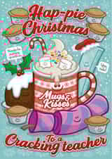 Hap-pie Christmas To A Cracking Teacher Fun Pun Card created by Ant Creations