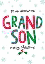 Heartfelt Christmas Card - Grandson created by The Boy and the Bear