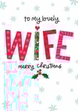 Heartfelt Christmas Card - Wife created by The Boy and the Bear