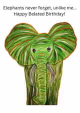 Cute belated birthday card for friend / significant other created by Julia Herd