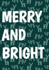 Merry and Bright Christmas Card created by Dolly and Fred