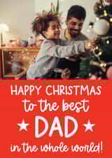 Personalised Christmas Photo Card created by Word Up Creative - Classic Christmas Card - Dad - The Best