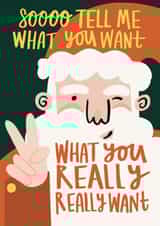 Funny 90's Spice Girls Santa Illustrated Card created by AbiGoLucky