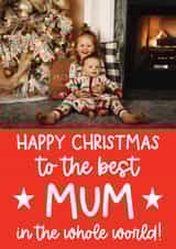 Personalised Christmas Photo Card created by Word Up Creative - Classic Christmas Card - Mum - The Best
