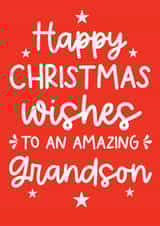 Cute Christmas Card for an Amazing Grandson created by Word Up Creative