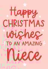 Cute Christmas Card for an Amazing Niece created by Word Up Creative