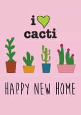 A cute new home card for the cactus loving friend created by Sal Roydhouse
