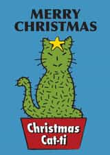 Cute Christmas cacti card for your friends created by Sal Roydhouse
