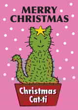 Christmas cat cacti card for your special friends created by Sal Roydhouse