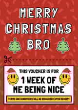 Funny Christmas Card - Brother - Nice Voucher created by AbiGoLucky