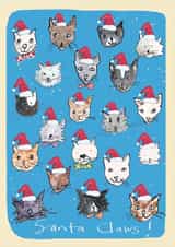 Cute Christmas Card - Santa Claws created by Poet and Painter