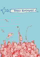 Cute Birthday Card - Celebration Cheers created by Poet and Painter